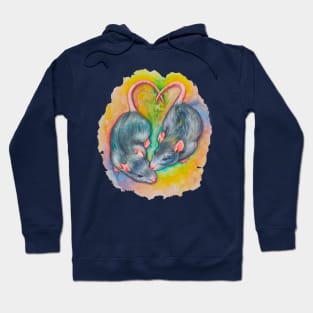 The watercolor rats (mouses) Hoodie